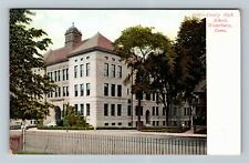 Waterbury CT-Connecticut, Crosby High School, Victorian Lady Vintage Postcard picture