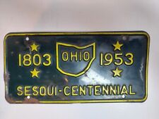 Vintage 1953 OHIO Sesqui-Centennial License Plate picture