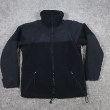 US Military Polartec Cold Weather Fleece Jacket Mens Small Black Armpit Zip EUC picture