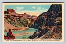 AZ- Arizona, Colorado River At Bright Angel Trail, Antique, Vintage Postcard picture