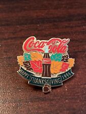 Vintage 1996 Coca-Cola Happy Thanksgiving Lapel Pin picture