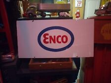 Original ENCO Gas  Single Sided Porcelain Enamel Sign 28