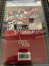 Amazing Spider-Man #537, CGC 9.8 0003159010 White pages Civil War (2007) picture