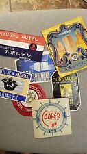 Vintage suitcase sticker, luggage label, travel tag souvernir picture