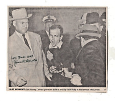 JACK RUBY SHOOTING OSWALD, HISTORIC NEWS PHOTO SIGNED BY JAMES R LEAVELLE,DALLAS picture