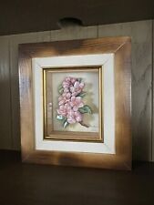 Vintage 3-D Floral Shadow Box Frame  picture