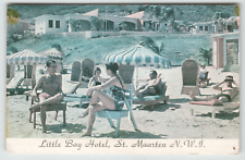 Postcard Chrome Little Bay Hotel Resort St. Maarten Beach Scene picture