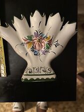 Portuguese Five Finger Ceramic Bud Vase 6 3/4