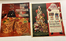 2 LOT Vintage 1960s ADS Holiday Baking Fruitcake Cookies General Mills MCM Prop picture