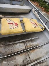 Vintage RARE First Mate Life Preserver Boat Seat Cushion Elgin Sears Pair picture