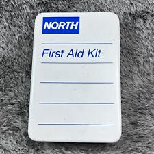 Vintage North First Aid Kit Metal Wall Mountable Box with all Contents 1980s picture