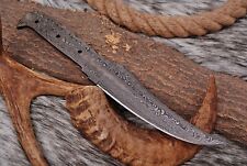 10” CUSTOM DAMASCUS STEEL HUNTING SKINNING OUTDOOR KNIFE BLANK BLADE full tang picture