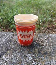 3 vintage logo Orange Crush wax paper cups 3 3/4'' tall picture