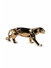 NEW LLADRO GOLDEN PANTHER FIGURINE #9580 BRAND NIB LARGE STUNNING SAVE$$ F/SH picture