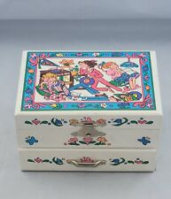 1960s Laurel Musical Wind Up Jewelry Box with Ballerina Bright Super Groovy  picture