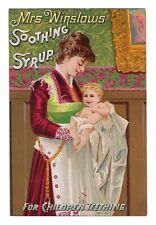 c1888 Victorian Trade Card Mrs. Winslows Soothing Syrup, For Childrens Teething picture