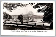 Postcard RPPC Pattullo Bridge over Fraser River @ New Westminster B.C.     F 18 picture