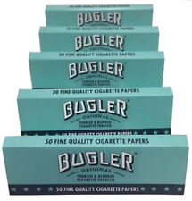 5 Pack Bugler Single Wide 70 mm Cigarette Rolling Papers 250 Leaves - 5020-5 picture