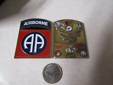 CHALLENGE COIN 82ND AIRBORNE GENERAL & CSM RC-EAST CJTF-82 IRAQI FREEDOM X LARGE picture
