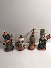 Bethany Lowe Halloween Set Of 4 Rare Retired Greg Guedel Ornaments (no box) picture