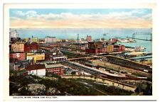 Antique Duluth, MN From the Hilltop, Hotel Lenox, Union Station, Postcard picture