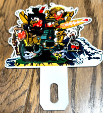 Big Daddy Ed Roth Rat Fink Hot Rod License Plate Topper Surfer Car Art Porcelain picture
