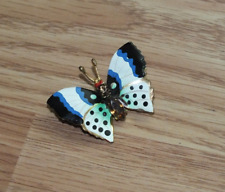 Vintage Multi Color Thin Metal Collectible Butterfly Lapel Pin picture