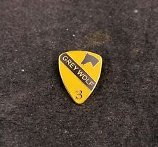 🌟US Army 1st Cavalry 3rd Brigade Combat Team Grey Wolf, Greywolf, Small Hat Pin picture