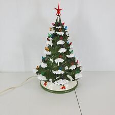 Vintage Ceramic Lighted Christmas Tree Alberta Mold 70s 16