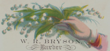 1880s W.R. Bryson Cigars Barber Set Of 4 Fab P125 picture