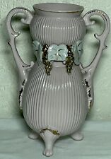 Thames Japan Hand Painted Porcelain Vase Lilac With  Gold Accents- Vintage picture