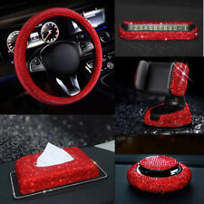 Hot Sparkling Diamond Car Interior with Diamond Steering Wheel Cover Universal picture