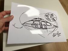 Bob Lazar UFO Drawing A4 PHOTO Sport Model Area 51 and Flying Saucers PRINTED picture