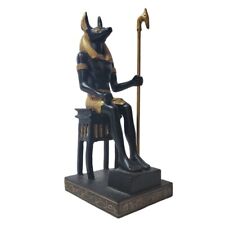 Sitting Hand painted Egyptian mini Anubis statue 6.5