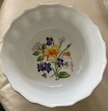 Andrea by Sadek Flowers Of Washington Cathedral Bowl & 4  Plates W Gold Trim New picture