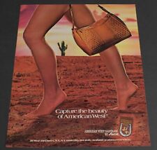 1982 Print Ad Sexy American West Handbags Long Legs Lady Beauty Smooth Feminine picture
