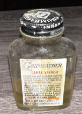 1 Vintage GRUMBACHER ARTIST  538-2 THINNER GLASS BOTTLE 1/3 Full Collectible picture