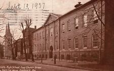 Vintage Postcard 1907 Girls High School East Church St Looking West Frederick MD picture