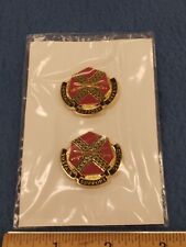 PAIR OF  - US Army INSTALLATION MANAGEMENT SUPPORT DUI Crest - NEW  picture