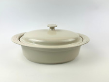 Longaberger Pottery  3 Qt. Woven Traditions Oval Covered Casserole Large 96 oz picture