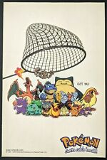 Pokemon Red Blue Print Ad Game Poster Art PROMO Original Snorlax Charizard GB picture