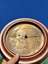 Vintage Wendell August Forge AMISH Children SCHOOLHOUSE Bronze Clock 11”❤️sj11m1 picture