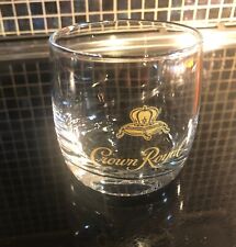 2 CROWN ROYAL Whiskey Rare Vintage Glasses w/ Golden Crown on Pillow Mint Cond picture