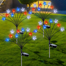 4th of July Decorations Solar Garden Lights, Fourth of July Red White and Blue 9 picture