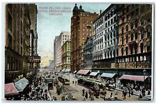 c1905's State Street The Great Retail Thoroughfare Chicago Illinois IL Postcard picture
