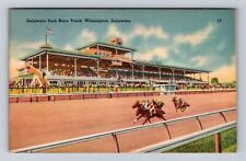 Wilmington DE-Delaware, Delaware Park Race Track, Vintage c1946 Postcard picture