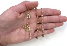 NEW 14k Gold Plated Rosary, Rosario Para Mujer Virgen de Guadalupe, Oro Laminado picture