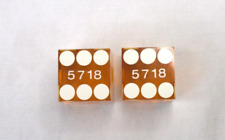 Wynn Hotel and Casino Dice Pair Matching Numbers Las Vegas Nevada Orange picture