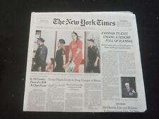 2022 JULY 8 NEW YORK TIMES - BORIS JOHNSON TO EXIT, ENDING TENURE OF SCANDAL picture