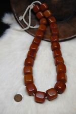 RARE & UNIQUE Cubed Simulated AMBER TRADE BEADS ~ Sale is for One (1) Bead picture